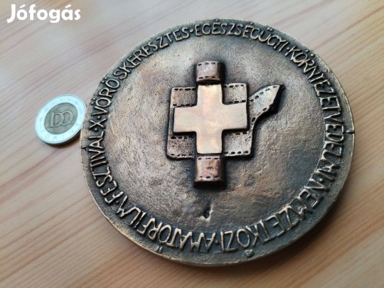 Vöröskeresztes plakett Nagykörős 1988