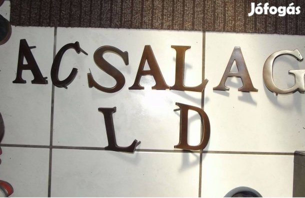 Vörösréz betűk - "Gál család" 10cm-esek kapulábra vagy sirfeliratnak