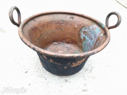 Vörösréz bogrács , 30 liter