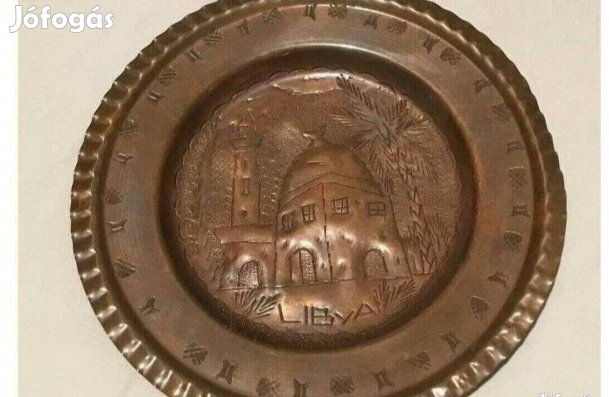 Vörösréz falitányér