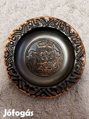 Vörösrézben nyomot disztányér