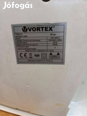 Vortex 30cm-es asztali ventilátor újszerű állapotban, Szeged