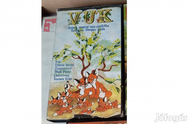 Vuk - 1981-ben bemutatott legendás magyar rajzfilm,VHS, Fekete István