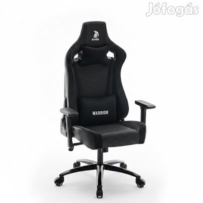 WARRIOR gamer szék, forgószék fekete - bársony + PU bőr