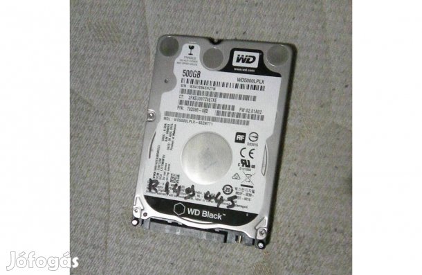 WD Black 500Gb-os Sata3 7.200 rpm laptop HDD (szinte még új) Postázom!