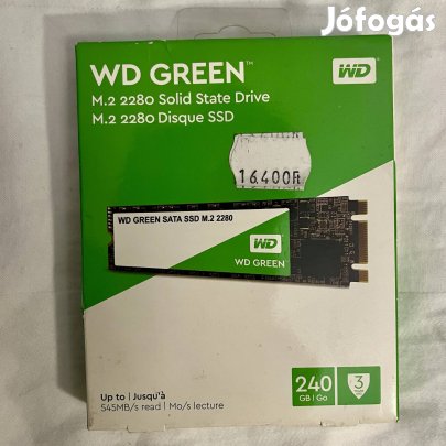 WD Green 240GB M.2 SATA SSD (WDS240G2G0B) - Bontatlan, új