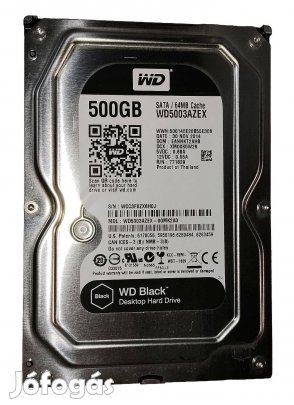 WD Western Digital Black 500GB HDD merevlemez SATA 3.5" 100/100 #6H0J