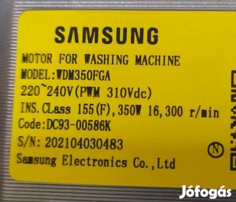 WW8NK52E0VW Sansung ecobubble mosógép motor