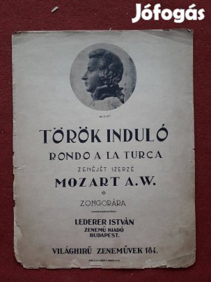 W.A.Mozart : Török induló kotta
