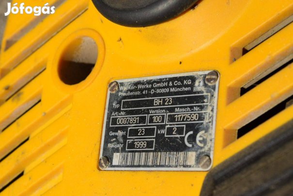 Wacker BH 23 Vésőgép Bontókalapács 2 Ütemű
