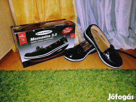 Walkmaxx női fekete félcipő balerína cipő mokaszin