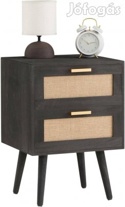 Waman 2 fiókos éjjeliszekrény (fekete-natúr) 95333