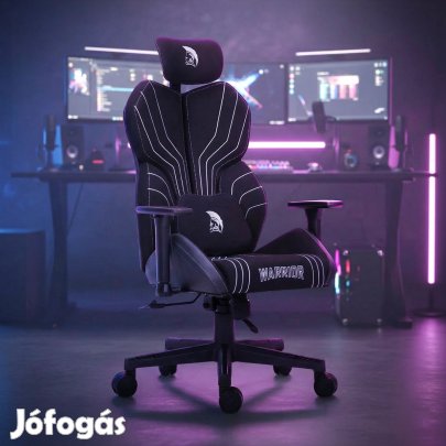 Warrior gamer szövet szék fekete-fehér (MC196-3-1)