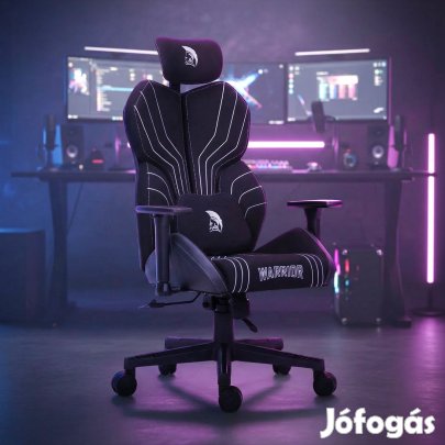 Warrior gamer szövet szék fekete-fehér (MC196-3-1)