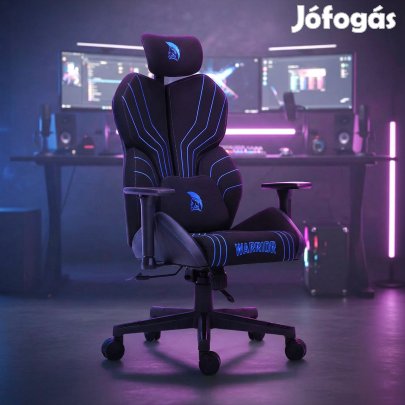Warrior gamer szövet szék fekete-kék (MC196-3-1)
