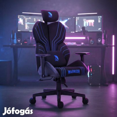 Warrior gamer szövet szék fekete-kék (MC196-3-1)