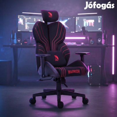 Warrior gamer szövet szék fekete-piros (MC196-3-1)
