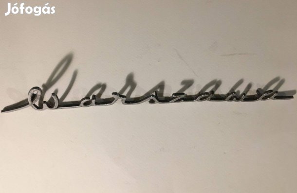 Warszawa autó felirat