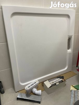 Wasserburg Petra műmárvány zuhanytálca 90x90cm + Tartalék szifon