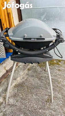 Weber Q 1400 Stand, szürke elektromos grill, új ára 205.000 Ft!!!