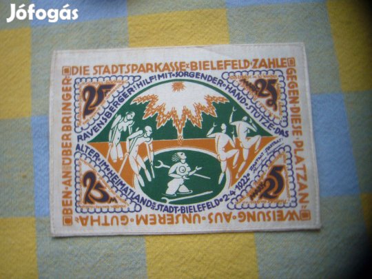 Weimar selyempénz!!! ritka 25 Pfennig 1 változat RRR!