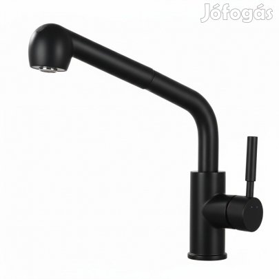 Welland Omega kihúzható fejes mosogató csaptelep (fekete)