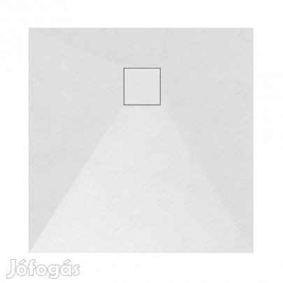 Welland kőhatású zuhanytálca szifonnal 70 x 70 cm - fehér (GT-7070SS)