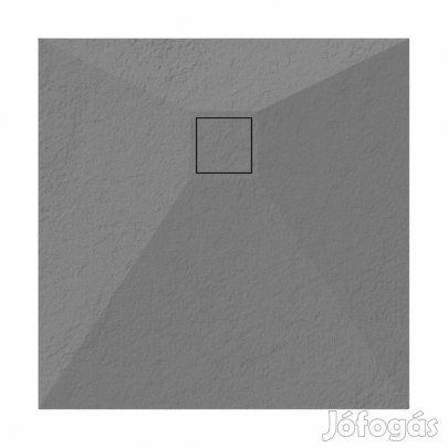 Welland kőhatású zuhanytálca szifonnal 70 x 70 cm - szürke (GT-7070SS