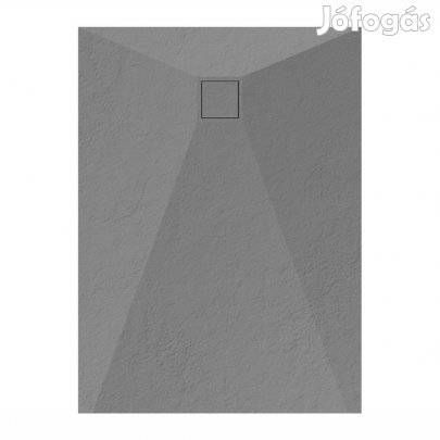 Welland kőhatású zuhanytálca szifonnal 80 x 110 cm - szürke (GT-11080