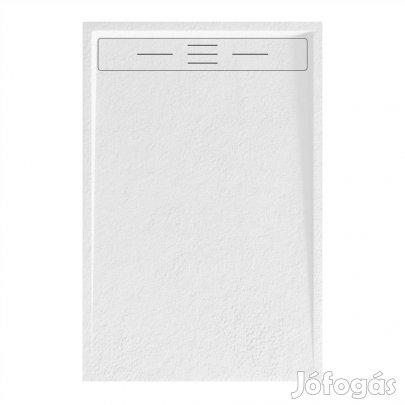Welland kőhatású zuhanytálca szifonnal 80 x 130 cm - fehér (GT-13080L