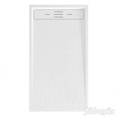 Welland kőhatású zuhanytálca szifonnal 80 x 150 cm - fehér (GT-15080L