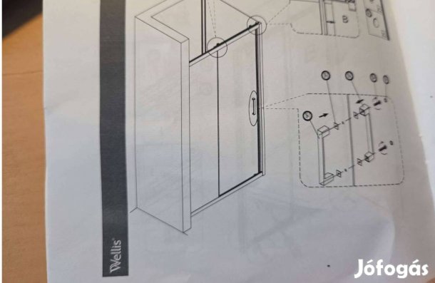 Wellis Premier zuhanyfal, tolóajtó WC00515