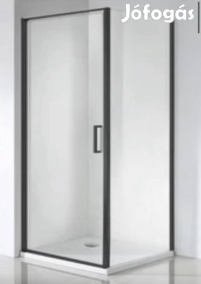 Wellis Quadrum Black 90x90 cm zuhanykabin, Easy Clean üveg WC00483