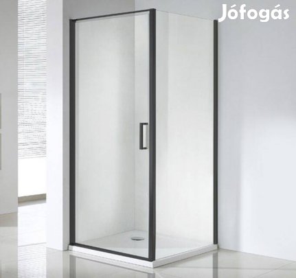 Wellis Quadrum Black zuhanykabin, zuhanytálcával