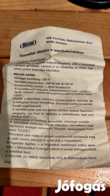 Weltor merülő forraló