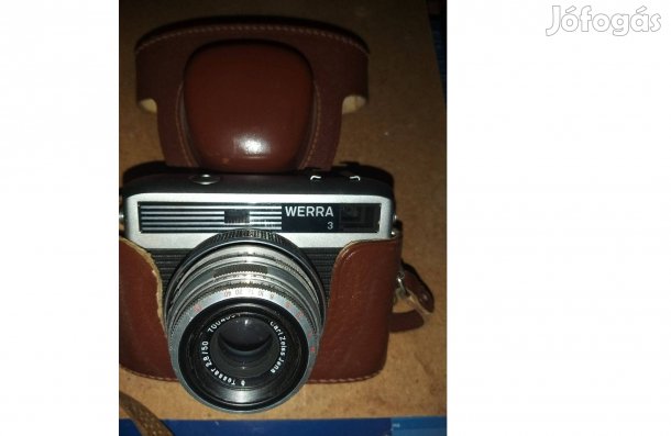 Werra 3 bőrtokos fényképezőgép