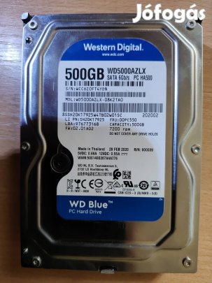 Western Digital Blue 500 GB / 32 MB buffer HDD 