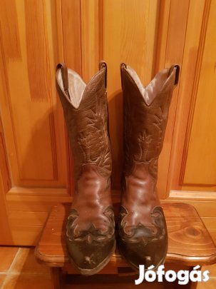 Western férfi csizma, vastag bőrből