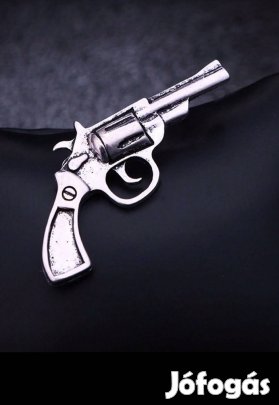 Western kitűző pisztoly alakú