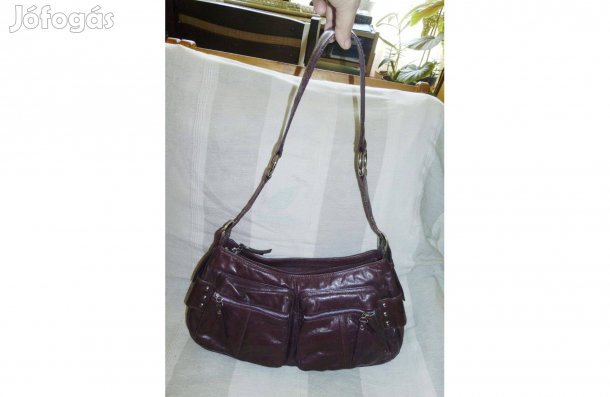 While FLIRT lila valódi bőr válltáska