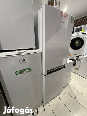 Whirpool lakkfehér LED-es kombi hütő 75eft garancia!