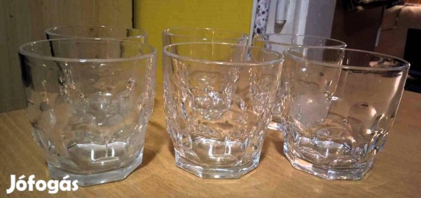 Whiskys pohár készlet, össz. 6+2 db. Luminarc