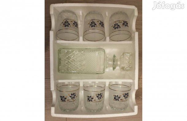 Whiskys pohárkészlet díszüveggel