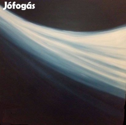 White-BLUE Rainbow in Black Festmény