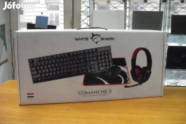 White Shark RGB billentyűzet+egér+pad+ füles+ combo! Új dobozos Akcióó