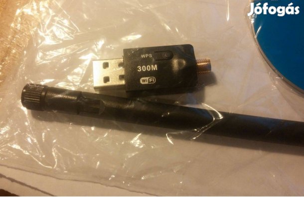 Wifi Lan WLAN USB adapter és antenna max 300 Mbps