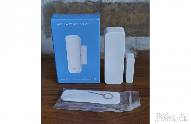 Wifi smart ajtó nyitásérzékelő, riasztó, okosotthon érzékelő, tuya