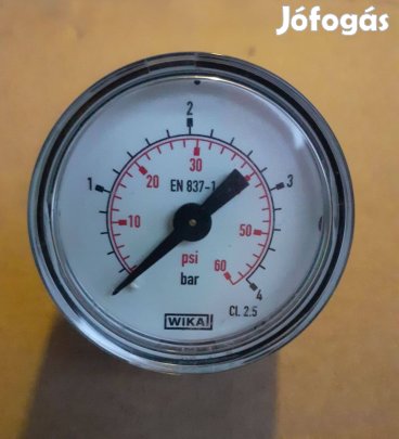 Wika nyomásmérő óra, manométer, 4 bar