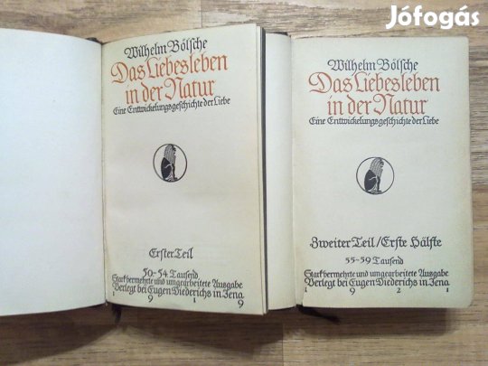 Wilhelm Bölsche: Das Liebesleben in der Natur 1. und 2-3. (1919-1921)