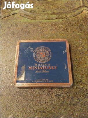 Willem II. Miniatures Holland cigarettás fémdoboz, gyűjtőknek